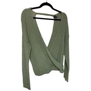 Pretty Green Sweater Back Cutout